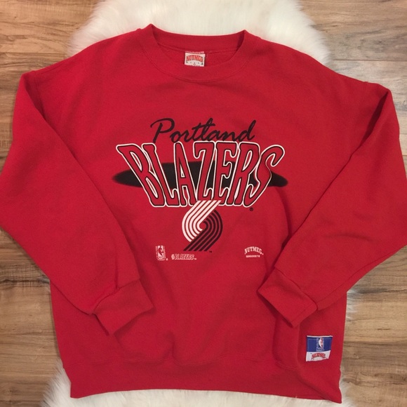 Other - Vintage Portland Blazers red Nutmeg Mills crewneck